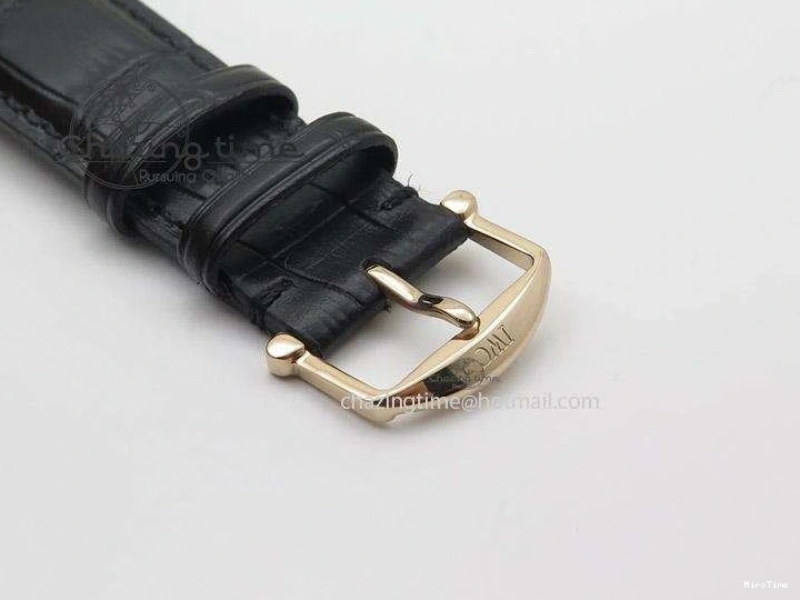 MIROTIME 0131 Portofino Chrono RG White Dial on Black Leather Strap A Vibrant 7385